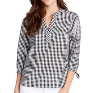 Vineyard Vines Gingham Seersucker Savannah Popover Top